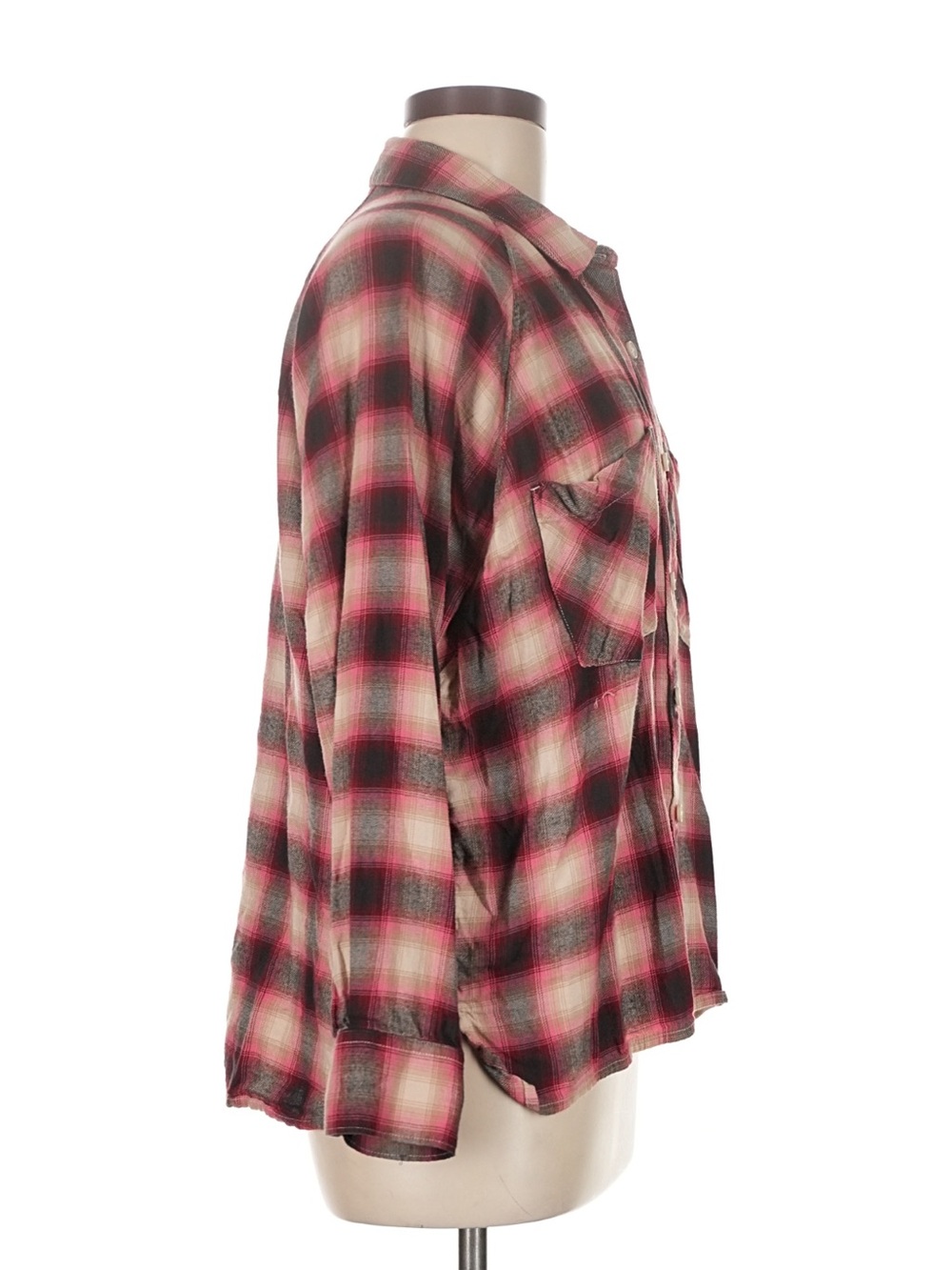 Levi's Red and Black Plaid Button-Down Shirt - Picture 3 of 4